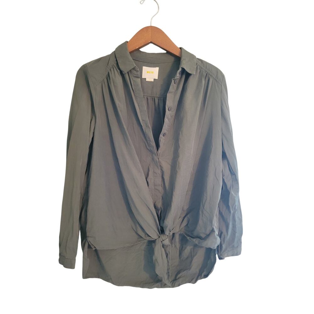 Anthropologie Maeve Tuesday Tie Front Tencel Blouse Small.